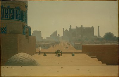 Hovedgate i Samarkand fra Citadellet om morgenen av Wassili W. Werestschagin