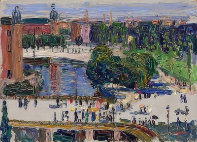 Amsterdam - utsikt fra vinduet. 1904 av Wassily Kandinsky