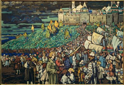 Ankomst av kjøpmenn av Wassily Kandinsky