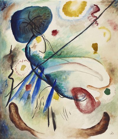 Aquarell mit Strich Akvarell med strek, 1912. av Wassily Kandinsky