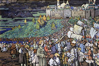 Kjøpmennenes ankomst av Wassily Kandinsky