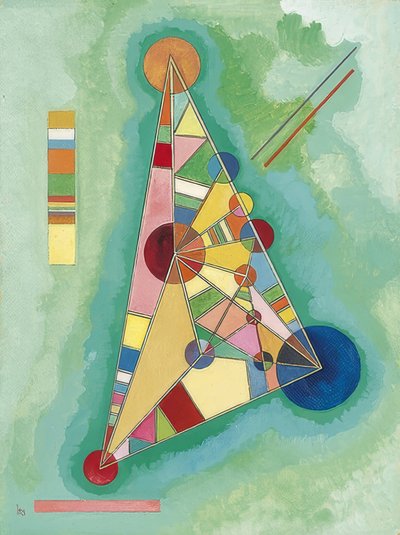 Fargerik i trekanten. 1927 av Wassily Kandinsky