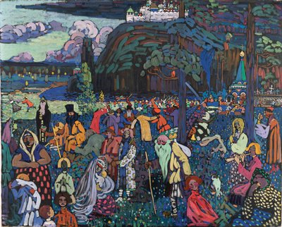 Colorful Life (Motley Life) 1907 (tempera på lerret) av Wassily Kandinsky