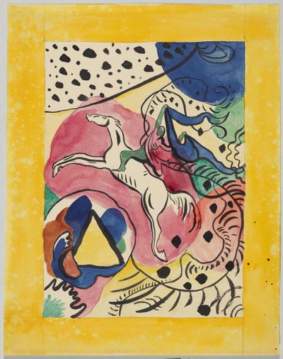 Utkast til omslaget til almanakken "Der Blaue Reiter" av Wassily Kandinsky