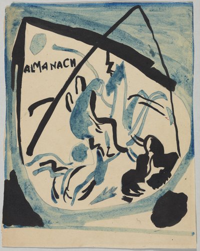 Utkast til omslaget til almanakken "Der Blaue Reiter" av Wassily Kandinsky