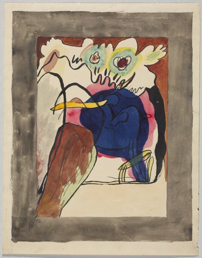 Utkast til omslaget til almanakken "Der Blaue Reiter" av Wassily Kandinsky