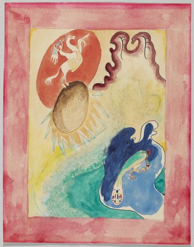 Utkast til omslaget til almanakken "Der Blaue Reiter" av Wassily Kandinsky