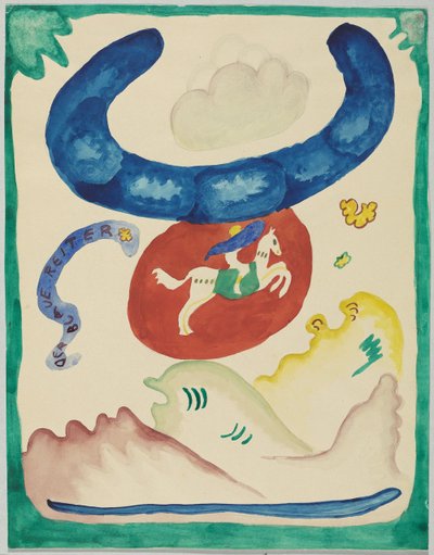 Utkast til omslaget til almanakken "Der Blaue Reiter" av Wassily Kandinsky