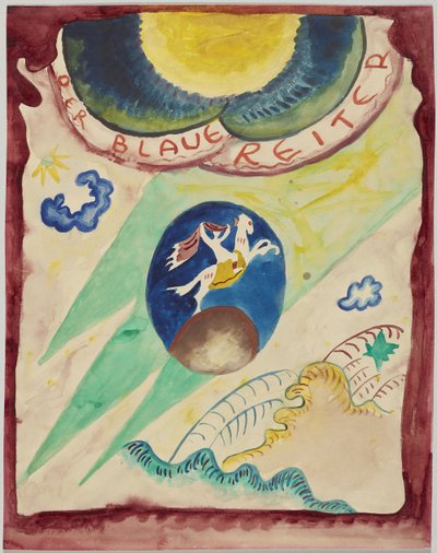 Utkast til omslaget til almanakken "Der Blaue Reiter" av Wassily Kandinsky