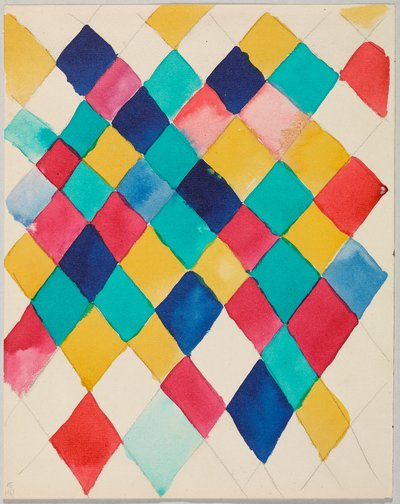 Farbstudie mit Rauten av Wassily Kandinsky