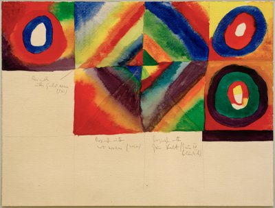 Fargestudier, (med informasjon om maleteknikken) av Wassily Kandinsky