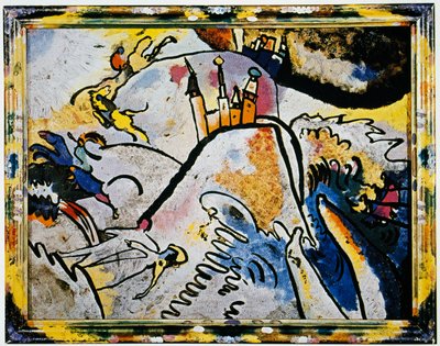 Glassmaling med solen (små nytelser) av Wassily Kandinsky