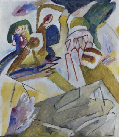 Improvisasjon 18 (med gravstein) av Wassily Kandinsky