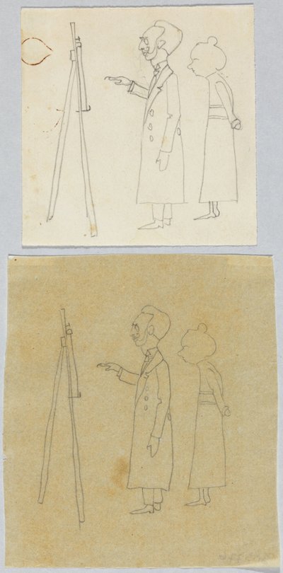 Kandinsky og Münter foran staffeliet av Wassily Kandinsky