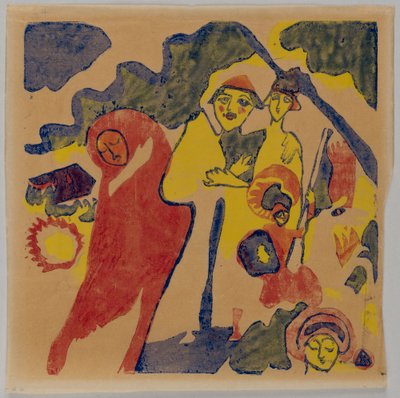 Klänge S. 85 (Bauer und Student) av Wassily Kandinsky