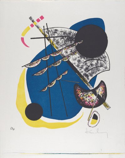 Kleine Welten II (Small Worlds II), 1922 (litografi trykt i svart, rød, blå, gul) av Wassily Kandinsky