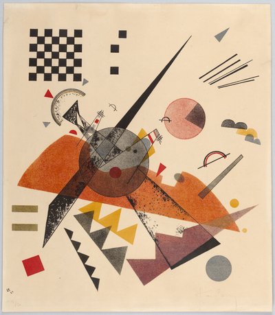Komposition mit Schachbrett Orange, 1923 av Wassily Kandinsky