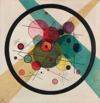 Sirkler i en sirkel. 1923 av Wassily Kandinsky
