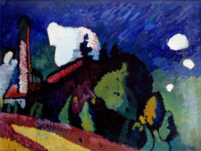 Landskap ved tårnet av Wassily Kandinsky