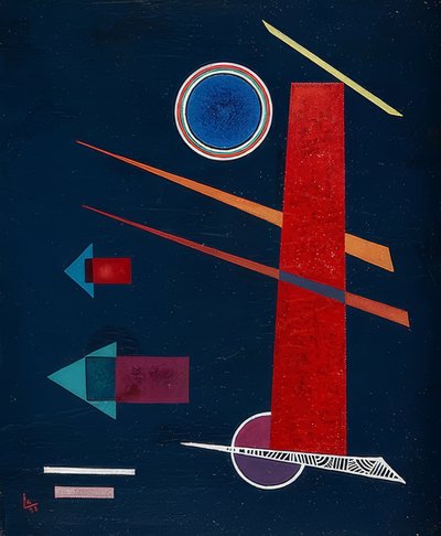 Kraftig rød. 1928 av Wassily Kandinsky