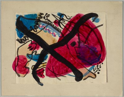 Mit schwarzen Diagonalen av Wassily Kandinsky