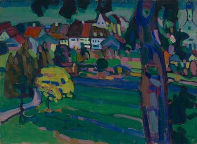 Murnau - Studie for "Landskap med trestamme" av Wassily Kandinsky