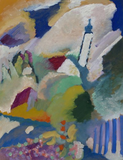 Murnau med kirke I av Wassily Kandinsky