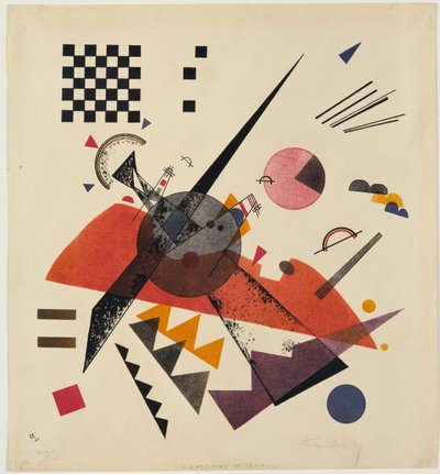 ""Orange"" Litografi av Vassily Kandinsky (eller Wassily Kandinsky eller Kandinskyj av Wassily Kandinsky