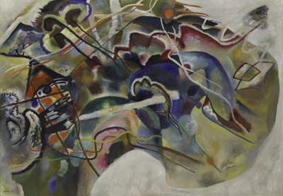 Maleri med hvit kant, 1913 av Wassily Kandinsky