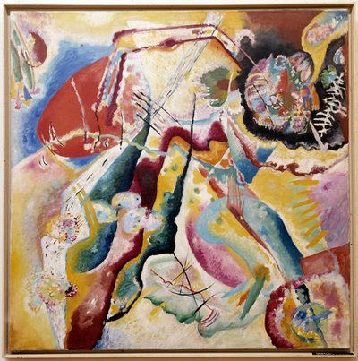 Maleri med rød flekk, 1914 av Wassily Kandinsky