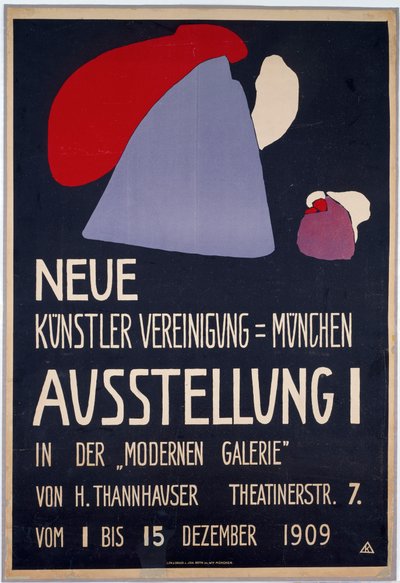 Plakat für die erste Ausstellung der Neuen Künstlervereinigung München av Wassily Kandinsky