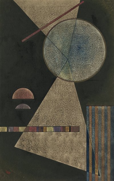 ""Point de rendezvous"" (Møtepunkt) Akvarell og gouache av Wassily Kandinsky (eller Wassily Kandinski eller Kandinskij av Wassily Kandinsky