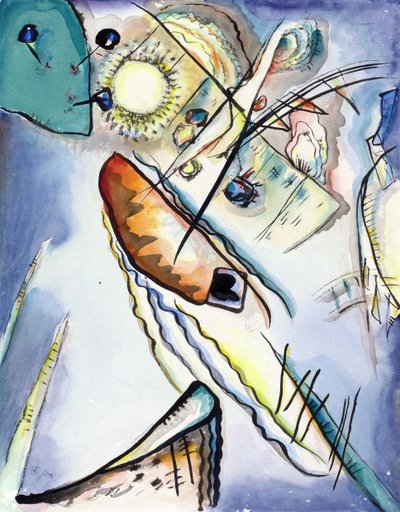 ""Uten tittel"" Akvarell av Vassily Kandinsky (eller Wassily Kandinsky eller Kandinskyj av Wassily Kandinsky