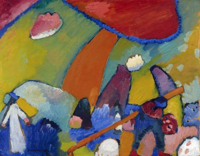 ""Strandscene"" Maleri av Vassily Kandinsky (eller Wassily Kandinski eller Kandinskij av Wassily Kandinsky