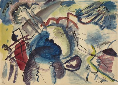 Skisse for maling med hvit kant Utkast til maling med hvit kant, 1913 av Wassily Kandinsky