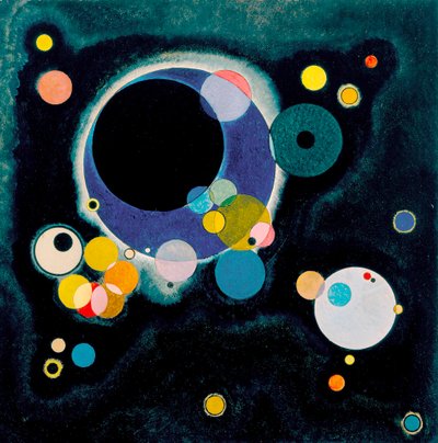 Skisse for flere sirkler av Wassily Kandinsky