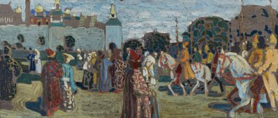 Skisse for "Søndag (gammelrussisk)" av Wassily Kandinsky
