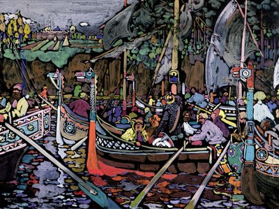 Song of the Volga, 1906 av Wassily Kandinsky