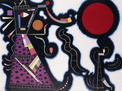 Den røde sirkelen; Der Rote Kreis av Wassily Kandinsky