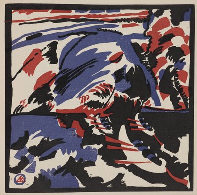 To kvinner i et månebelyst landskap av Wassily Kandinsky