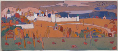 Bymurer i høstlandskap av Wassily Kandinsky