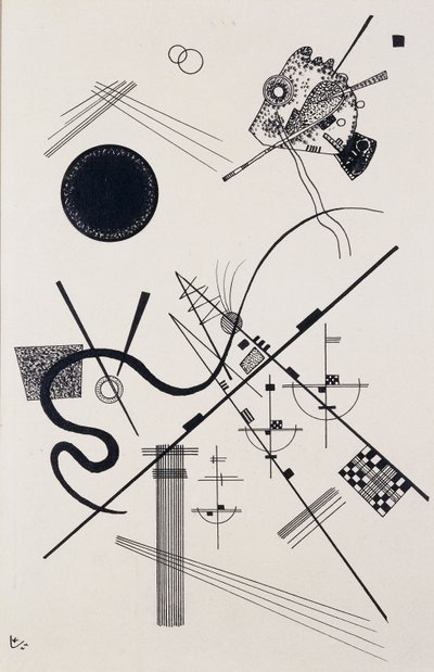 Uten tittel (Tegning 4); Uten tittel (Dessin 4) av Wassily Kandinsky