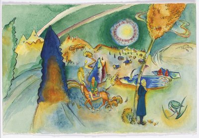 Akvarell til Poul Bjerre av Wassily Kandinsky