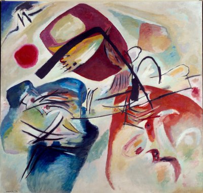 Med den svarte sløyfen av Wassily Kandinsky