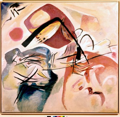 Med den svarte sløyfen av Wassily Kandinsky