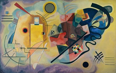 Gul, rød, blå av Wassily Kandinsky