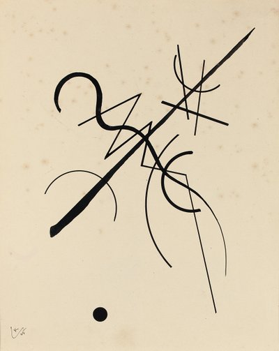 Tegning for punkt og linje til overflate av Wassily Kandinsky