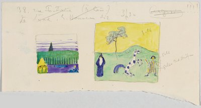 Zwei Landschaften mit Staffage av Wassily Kandinsky