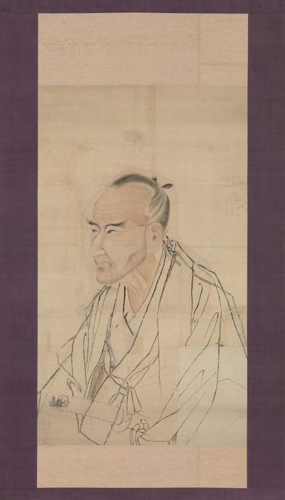 Skisse for portrettet av Tachihara Suiken, 1800-tallet. av Watanabe Kazan