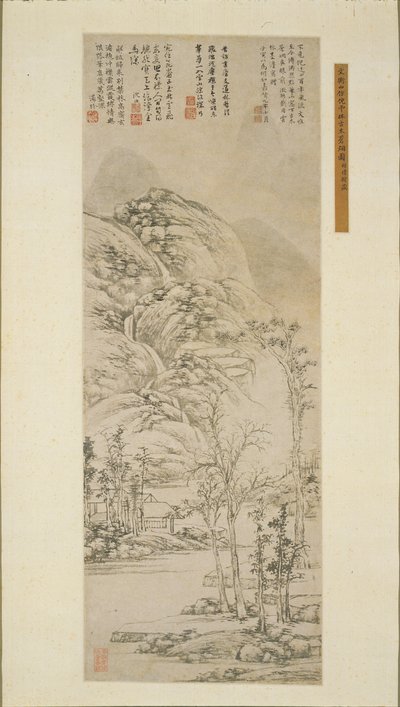 Gamle trær og grå tåke, 1530. av Wen Zhengming